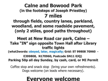 Malmesbury Walkers - Calne to Bowood House 7 mile walk - 26th January